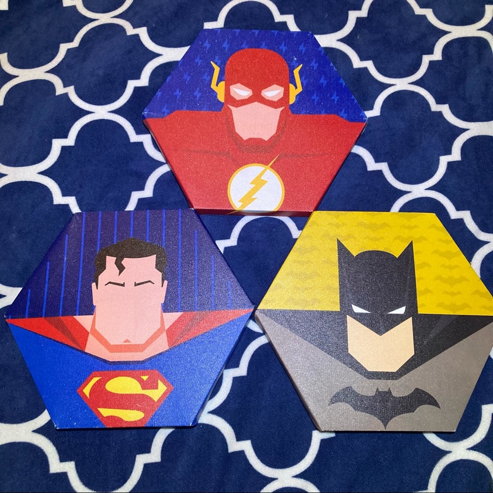 DC Comics Superhero Wall decor paintings Batman Superman Flash Justice League